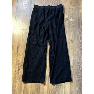 Chicos Women's Black Lace Elastic Waist Lined Pants Size 0